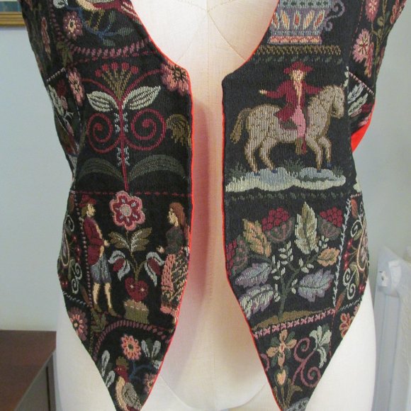 Vintage Colonel Tapestry Reversible Vest - Picture 3 of 5